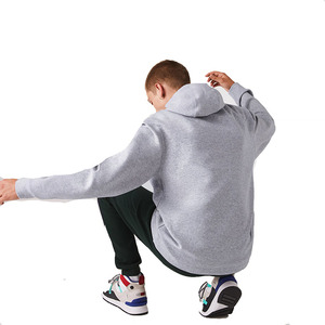 High Quality Men's Zipper Up Hoodies Custom <b>Fleece</b> Fabric Made Hooded <b>Jacket</b> Oversized Zip Up Hoodie for Man - Product Image 2
