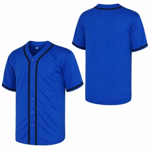 Maillot de baseball respirant, noms d'équipe personnalisés en stock, uniforme d'équipe unisexe pour adultes, manches courtes, été, nom et numéro personnalisés - Product Image 1
