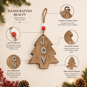 Boule d'ornement de Noël classique personnalisée en perles incassables |   Décoration suspendue en forme de sapin de Noël en bois, cadeau, décoration de maison pour les fêtes - Product Image 5