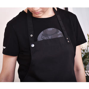 ผ้ากันเปื้อนผ้าแคนวาสสีเทาอ่อนแบบยูนิเซ็กซ์ ทนทาน มีกระเป๋าอเนกประสงค์ เหมาะสำหรับเชฟ พนักงานเสิร์ฟ ศิลปิน ซักได้ สายคล้องคอปรับได้ - Product Image 3