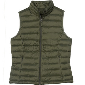 Gilet matelassé pour femme, style le plus récent, col montant, fermeture éclair, coupe courte, sans manches, veste décontractée et tendance pour femme, vente chaude - Product Image 5