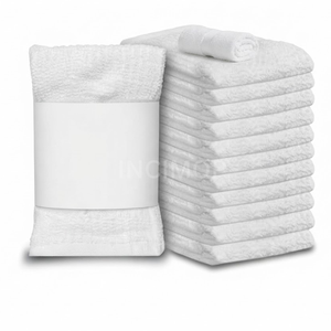 Serviettes de nettoyage commerciales en coton côtelé 100 %, 16x19, 32 oz, durables, blanches, pour usage professionnel, à prix abordable, de la marque Leader Ex. - Product Image 5