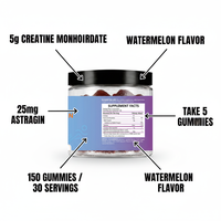 Créatine monohydrate en gommes, marque privée OEM, meilleur prix