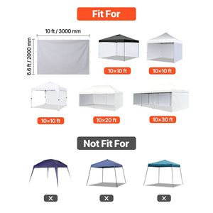 Carpa Plegable Impermeable de 10 x 10 pies con Capa de Protección Solar, Paredes Laterales y Accesorios - Product Image 2