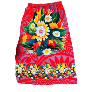 Jupe polynésienne personnalisée avec logo, motifs sublimés vibrants sur toute la surface, pour uniformes de danse d'équipe, vente en gros d'usine Sialkot - Product Image 5