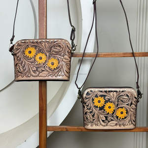 2025 tendance luxe végétalien usiné à la main en cuir classique femmes sacs à main en cuir véritable élégant Logo personnalisé dames sac à bandoulière - Product Image 4