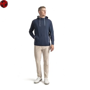 Sweat-shirt à capuche en tissu gaufré pour homme avec poche, coupe classique, en polyester, pour un usage décontracté ou sportif - Product Image 4
