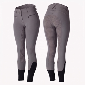 Culotte d'équitation Jodhpur pour femme, style anglais classique, moderne et sportive, avec coutures renforcées, coupe ajustée, fermeture auto-agrippante - Product Image 4