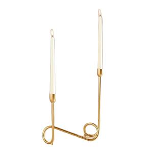 Tendance Design Plaqué Or Bougeoir En Métal Fil De Fer Vaisselle De Luxe Décoration De La Maison Élégant Bougeoir Ambiance Élégante - Product Image 1