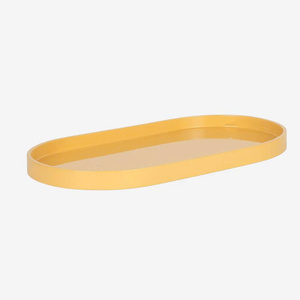 Modern scalloped lacquer serving tray from <b>Vietnam</b>, designed with premium craftsmanship and customizable color solutions - Product Image 2