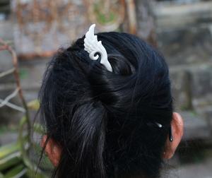 Épingle à cheveux artisanale en os |   Bâtonnet à cheveux sculpté naturel pour femmes - Product Image 3