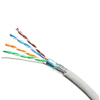 Câble réseau extérieur Cat5e Cuivre/HCCA/CCA 4 paires SFTP 305M avec gaine PE+PVC pour la mise en réseau