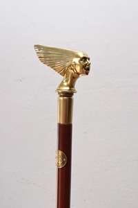 Bâtons de marche rustiques modernes en bois naturel écologique avec poignée en laiton poli, idéaux pour les cadeaux - Product Image 6