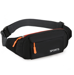 PLAYER'S POINT <b>Black</b> 600D Polyester Unisex Durable Box Shape Waist <b>Bag</b> 16x32x10cm Multi-Pocket Fanny Pack Adjustable <b>Strap</b> for - Product Image 4