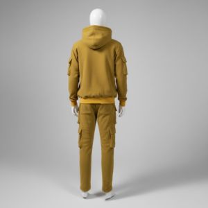 Conjunto de Sudadera con Capucha y Pantalones Deportivos para Hombre, Talla Grande, de Poliéster/Algodón, Transpirable, Ropa Deportiva Urbana para Hombre - Product Image 4