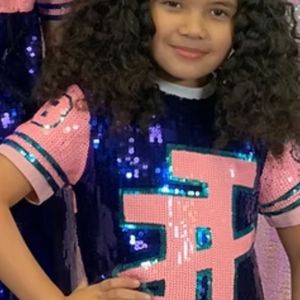 Kids <b>Sequin</b> Football Jersey T Shirt Short Sleeve Sparkle Number Graphic Crew Neck Youth Fashion <b>Top</b> for Girls Custom <b>Party</b> - Product Image 4