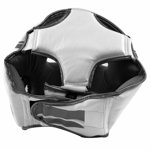 Casque de boxe en cuir, protection de sécurité pour adultes, unisexe, blanc, respirant, fermeture à boucle réglable - Product Image 3