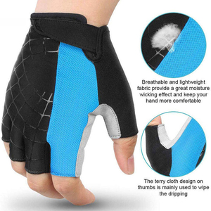 Half Finger Cycling Gloves Breathable PU Material Unisex Racing Gloves with Hook And Loop Closure Universal Fit - Product Image 6