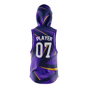 Camisetas Personalizadas para Equipos de Fútbol Americano 7V7, sin Mangas, con Capucha, Impresión por Transferencia de Calor, Transpirables, de Secado Rápido - Product Image 5