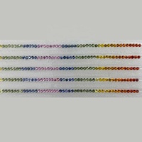 Saphir naturel multicolore arc-en-ciel de 3 mm, pierre précieuse ronde taillée en diamant, pierres précieuses pour la création de bijoux, pendentifs, bagues, etc.