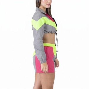 Conjunto Deportivo Unisex de 2 Piezas, Top Corto con Capucha y Manga Larga, Transpirable, 100% Algodón Ecológico, para Primavera/Verano - Product Image 3