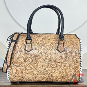 Bolsa de Cuero Genuino Hecha a Mano con Diseño Western, Nueva Llegada de Lujo, Bolso Bandolera Grande para Mujer, Bolsa de Viaje - Product Image 1