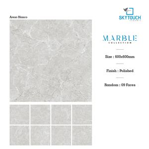 Vente flash Carreaux de sol en porcelaine brillante 60x60, gris standard, effet marbre, pour buanderie, chambre à coucher, style moderne - Product Image 3
