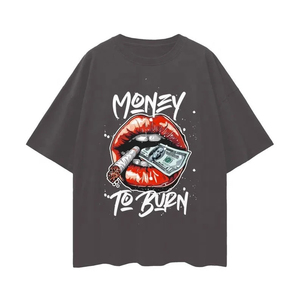 เสื้อยืดพิมพ์ลายพัฟคุณภาพสูง MOQ ต่ำเพียง 100 ตัว ผลิตจากผ้าฝ้าย 100% เสื้อผ้าสตรีทแวร์ผู้ชายแบบสั่งทำพิเศษ เสื้อยืดพิมพ์ลายพัฟสำหรับผู้ชาย - Product Image 1