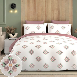 <b>Super</b> <b>King</b> Size Cotton Bedsheet <b>Set</b> 120*1200 Inch Soft Luxury Printed <b>Bed</b> Linen with Pillow Covers Durable Breathable BeddingSet - Product Image 1