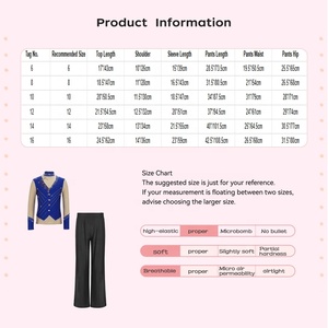 Conjunto de 2 Piezas de Trajes de Danza Contemporánea para Niños de 6 a 16 Años, para Competiciones, Sesiones de Entrenamiento, Patinaje Artístico sobre Hielo, Top con Pantalones - Product Image 6