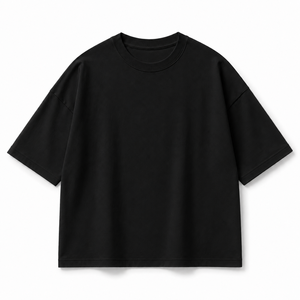 Camiseta Blanca Oversize de Algodón para Hombre, Manga Corta, Cuello Redondo, Estilo Casual, Tejido Jersey, Color Liso, Personalizable con Logotipo, OEM, Streetwear - Product Image 3