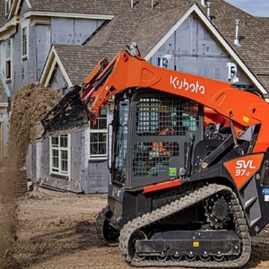 รถตักล้อยาง KUBOTA SVL97-2 พร้อมหัวตัดไม้สำหรับงานป่าไม้ รถตักขนาดกะทัดรัดประสิทธิภาพสูง ระบบไฮดรอลิกสำหรับงานหนัก - Product Image 3