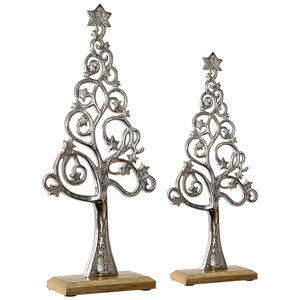 Elegant Silver Metal Christmas <b>Tree</b> <b>Ornament</b> Modern Handmade Design for Christmas Festival Home Interior Decoration At Low Price - Product Image 6