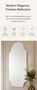 Frameless <b>Wall</b> <b>Mirror</b> <b>Rectangle</b> Design Decorative <b>Mirror</b> <b>for</b> Bathroom Bedroom Living Room Modern Stylish <b>Wall</b> Mounted 17*45 Inch - Product Image 5