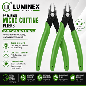 LUMINEX IMPEX LUB=113 <b>Long</b> <b>Nose</b> Stainless Steel Lightweight Smooth Work Jewelry Making Polishing Pliers for Bracelet Making DIY - Product Image 4