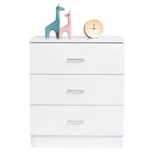 FCH Modern Simple White Dresser Chest of Drawers 3 Drawer Unit with Universal Design for Family Room Bedroom or Living Room - Product Image 6