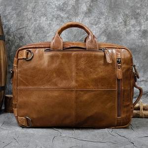 Maletín de Cuero para Negocios, Duradero, Vintage, Hecho a Mano, Multifuncional, con Bolsillos, Logotipo Personalizado, de Cuero Genuino de Lujo, para Portátil, para Hombre - Product Image 5