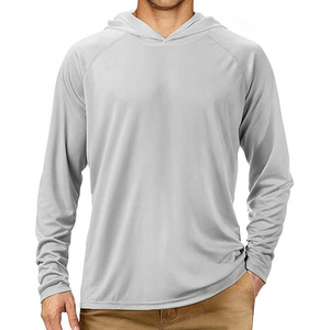 Summer Hooded T-<b>shirt</b> 100% Cotton Breathable <b>Stretch</b> Pullover Slim Fitness Personality Leisure Sports <b>Shirt</b> - Product Image 4