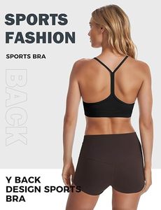Soutiens-gorge de sport pour femmes, soutien-gorge sans dos et sans bretelles, écologique, à maintien élevé, pour l'entraînement, le yoga et la course à pied, motif rayé - Product Image 4