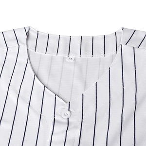 Uniforme de Béisbol Personalizado con Diseño Nuevo a Rayas, Logotipo y Nombre Personalizados, Uniforme de Béisbol Personalizado para Hombre - Product Image 5