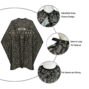 Cape de Coiffure Durable pour Salon, Imprimée Moderne, Tablier de Barbier de Haute Qualité, Imperméable, pour Coupe de Cheveux, Col Ajustable - Product Image 3