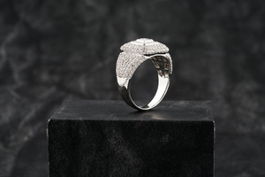 Luxury D'VINS JEWELS HR102 18K Solid Gold IGI Certified Hip Hop Ring Round Brilliant Cut Diamond Set Unisex Engagement Wedding - Product Image 3