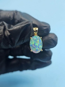 จี้เพชรโมอิสซาไนต์ทรงกลมเจียระไนแบบบริลเลียนท์  ประดับเงินแท้ 925 ชุบทอง  หรูหรา เหมาะสำหรับงานปาร์ตี้  สำหรับผู้หญิง  ประจำเดือนตุลาคม - Product Image 6