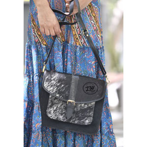 LW – sac à bandoulière en cuir pour femmes, fabriqué à la main, vente en gros, sac à épaule de luxe avec imprimé vache - Product Image 6