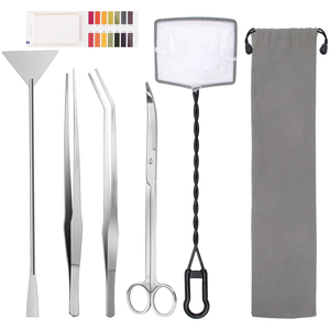 Kit de Herramientas para Acuarios, Pinzas de Acero Inoxidable, Tijeras, Herramienta para Aplanar Sustratos, Venta al Por Mayor - Product Image 1