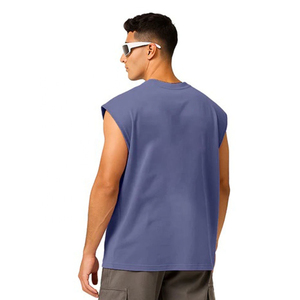 Camisetas sin mangas personalizadas para hombre, 100% algodón, ajuste muscular, sin costuras, para entrenamiento, precio económico, gran oferta, camisetas sin mangas personalizadas para hombre de alta resistencia - Product Image 4