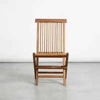 Chaise pliante en teck, finition couleur naturelle, mobilier d'extérieur pour la maison et les restaurants, chaise de salle à manger