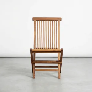 Teak <b>Folding</b> <b>Chair</b> Natural Color Finish Outdoor Furniture for Home and Restaurant <b>Dining</b> <b>Chair</b> - Product Image 4