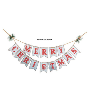 Arte Mural Navideño Moderno, Decoraciones para el Hogar, Sublimación en Blanco, Feliz Navidad, Feliz Año Nuevo, Metal Impreso a Mano en Venta - Product Image 1