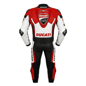 Rucati Unisex Cowhide/Kangaroo Pro Leather Motorcycle 1Pc Racing Suit Jumpsuit/Traje with Hump CE <b>Level</b> 2 Protective Armored - Product Image 2